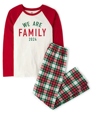 Unisex Adult Matching Family We Are 2024 Cotton And Microfleece Pajamas