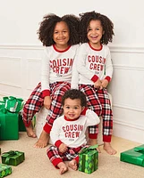 Pyjama unisexe pour enfants Cousin Crew 2024 en coton et micromolleton coupe ajustée