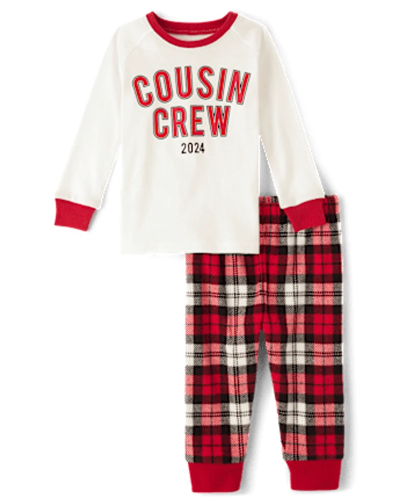 Unisex Baby And Toddler Cousin Crew 2024 Snug Fit Cotton Microfleece Pajamas