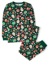 Pyjama unisexe adulte Famille assorti Hot Cocoa Mugs en coton