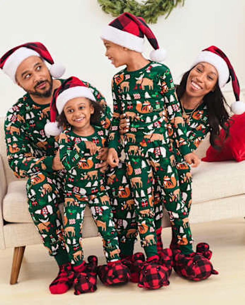 Unisex Adult Matching Family Animal Cotton Pajamas