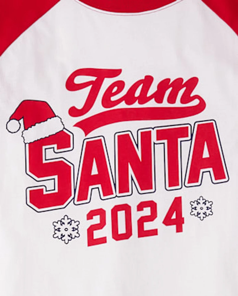 Adult Matching Family Team Santa 2024 Cotton Pajamas