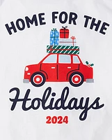 Pyjama en coton unisexe adulte Famille assorti Home For The Holidays