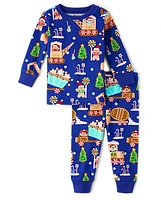 Pyjama unisexe Bébé et tout-petit Gingerbread Construction Snug Fit en coton