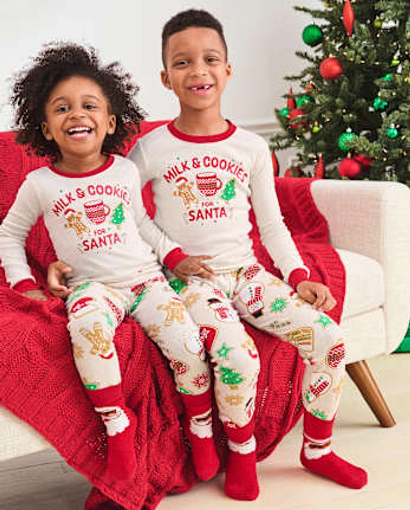 Unisex Kids Christmas Cookie Snug Fit Cotton Pajamas