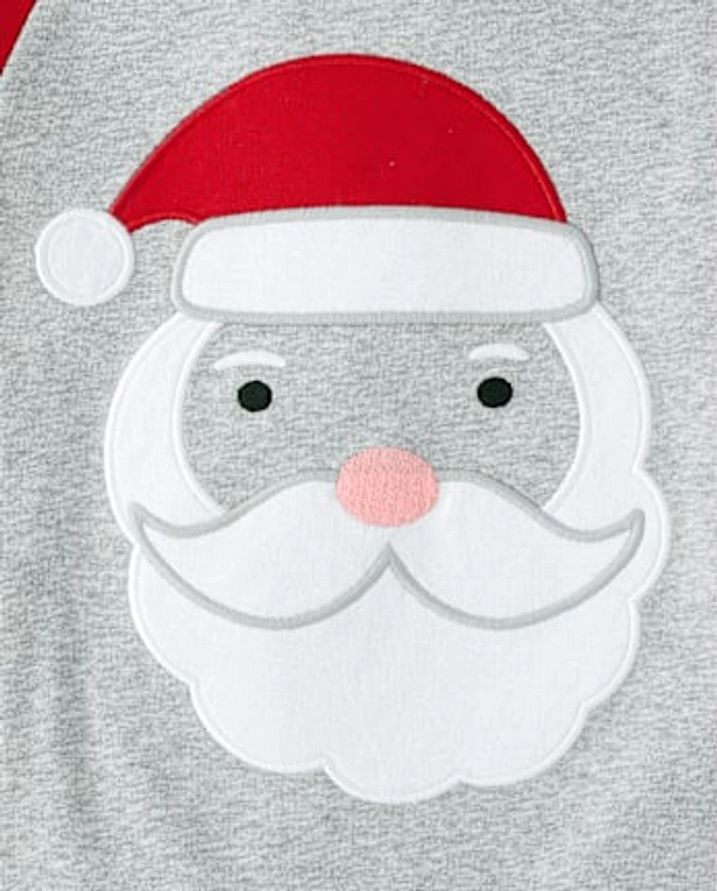 Kids Santa Face Snug Fit Cotton Pajamas