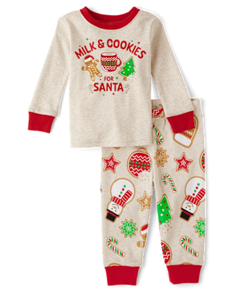 Unisex Baby And Toddler Christmas Cookie Snug Fit Cotton Pajamas