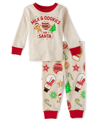 Unisex Baby And Toddler Christmas Cookie Snug Fit Cotton Pajamas