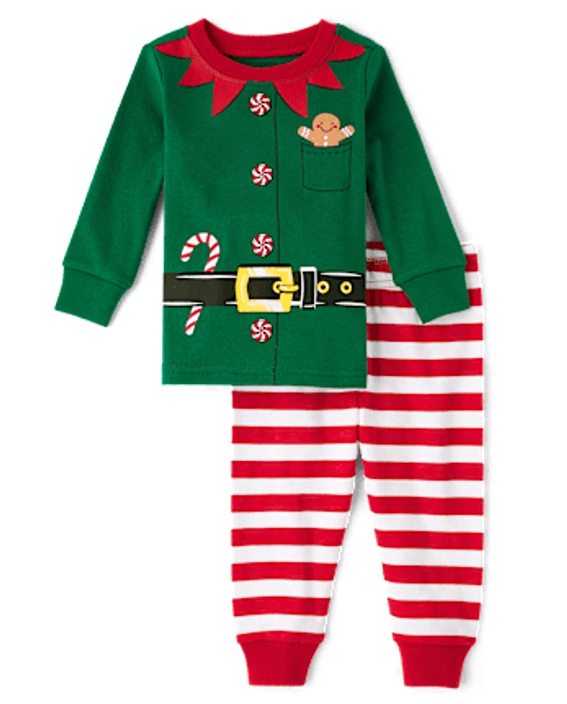 Baby And Toddler Elf Snug Fit Cotton Pajamas