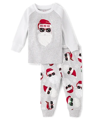 Pyjama unisexe bébé et tout-petit Famille assorti phosphorescent Santa lunettes de soleil Snug Fit coton