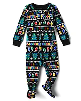 Unisexe Bébé Et tout-petit Famille assorti de Noël Lights Snug Fit coton Footed One Piece Pyjama