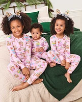 Girls Gingerbread Snug Fit Cotton Pajamas