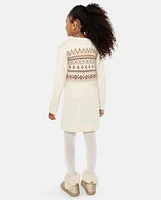 Girls Mommy And Me Fairisle Sweater Dress