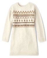 Girls Mommy And Me Fairisle Sweater Dress