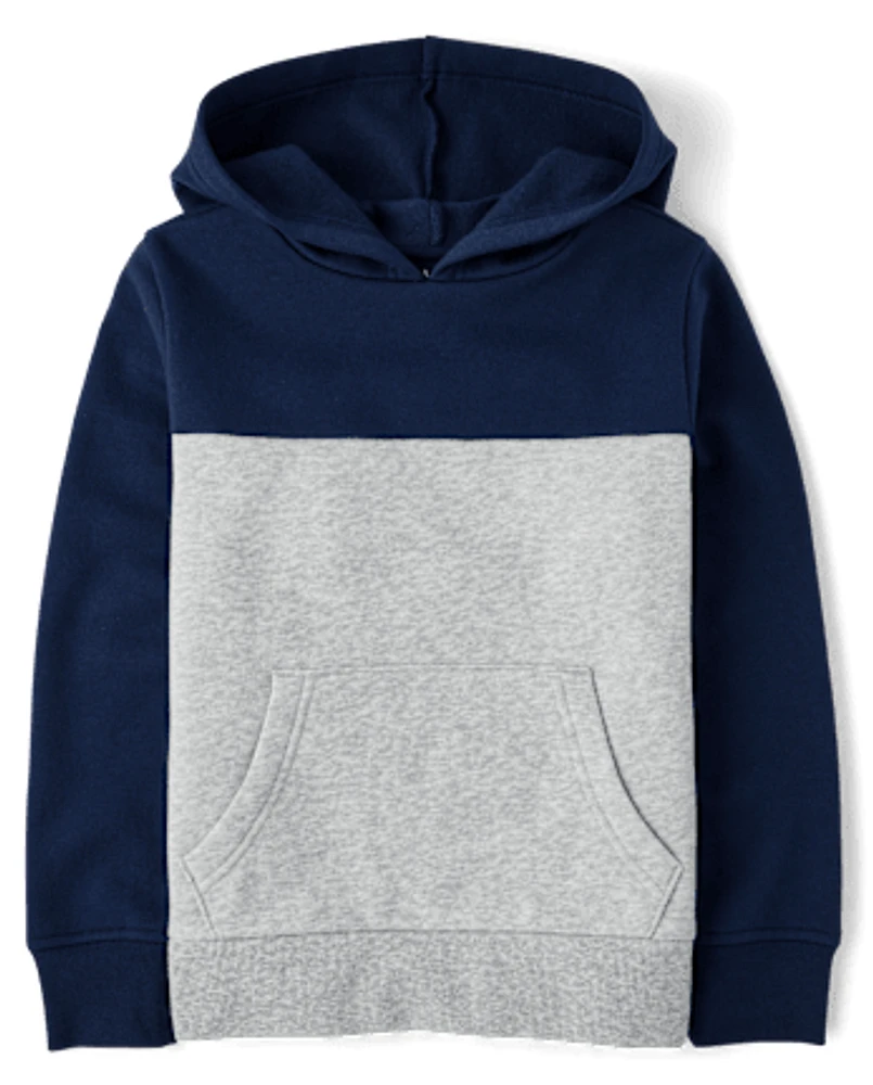 Boys Colorblock Premium Fleece Hoodie