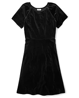 Womens Matching Family Velour Fit And Flare Dress