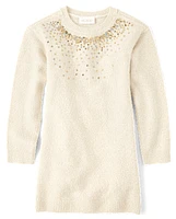 Girls Sequin Sweater Dress