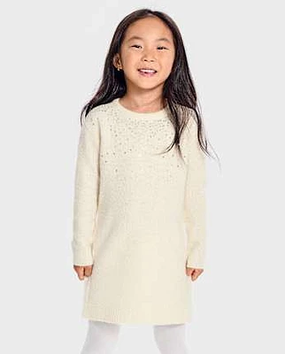 Baby And Toddler Girls Sequin Sweater Dress