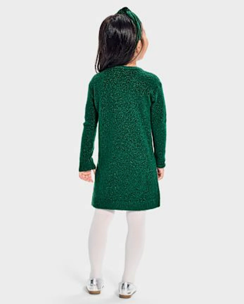 Baby And Toddler Girls Sequin Sweater Dress