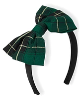 Girls Plaid Bow Headband