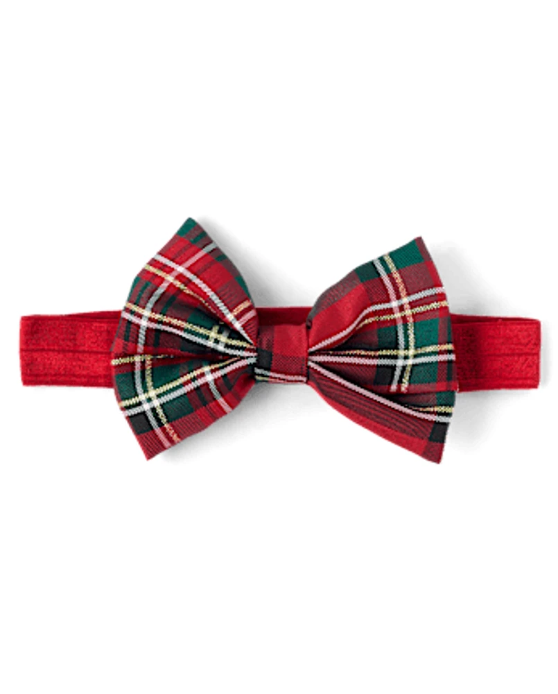 Baby And Toddler Girls Plaid Bow Headwrap