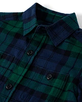 Boys Plaid Flannel Button Up Shirt