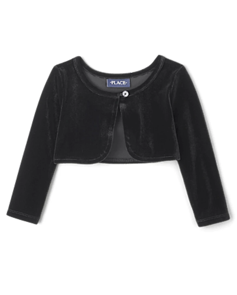 Toddler Girls Velour Shrug