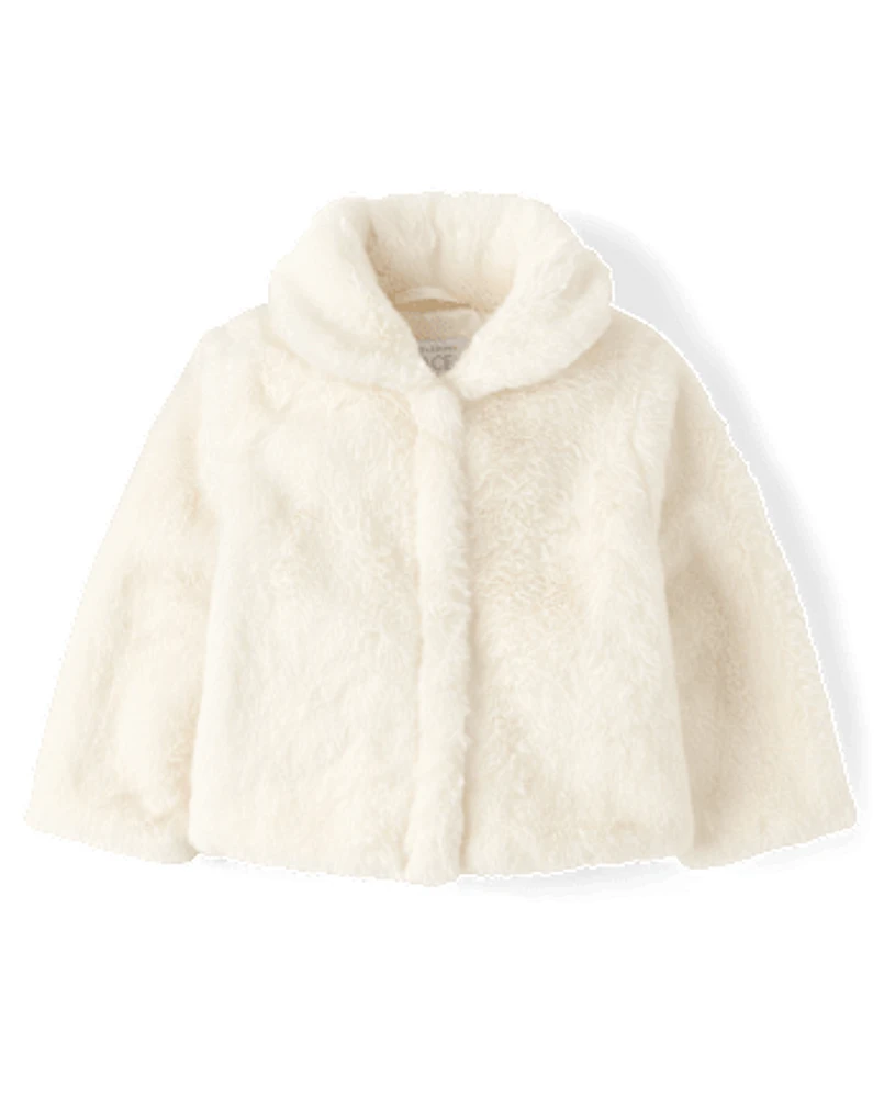 Toddler Girls Faux Fur Jacket