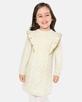 Baby And Toddler Girls Cable Knit Sweater Dress