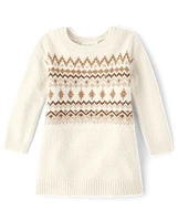 Toddler Girls Mommy And Me Fairisle Sweater Dress