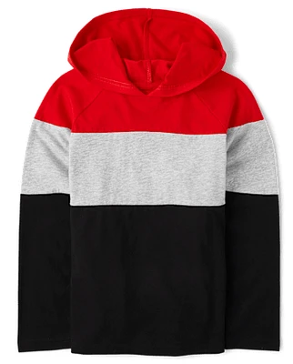 Boys Colorblock Hooded Top