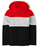 Boys Colorblock Hooded Top