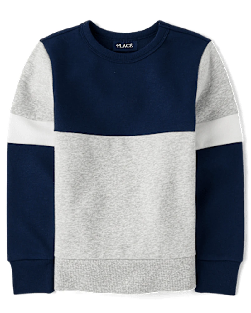 Boys Colorblock Fleece Sweatshirt