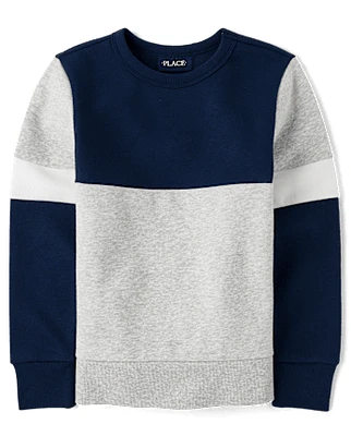 Boys Colorblock Premium Fleece Sweatshirt