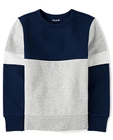 Boys Colorblock Fleece Sweatshirt