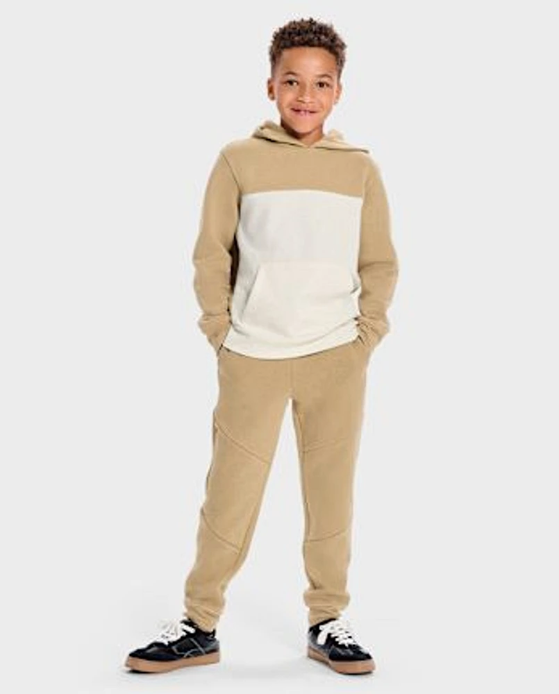 Boys Side Zip Premium Fleece Jogger Pants