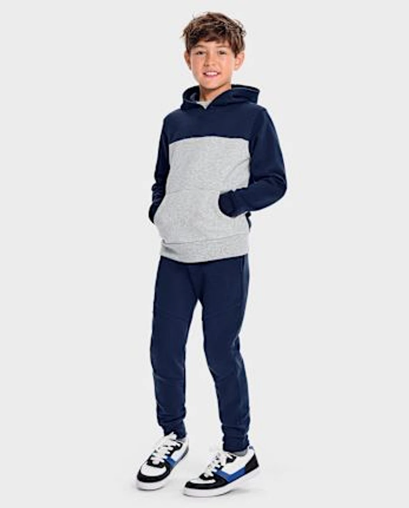 Boys Side Zip Premium Fleece Jogger Pants