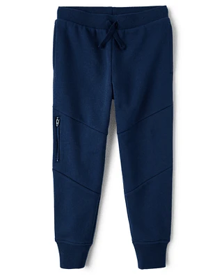 Boys Side Zip Premium Fleece Jogger Pants