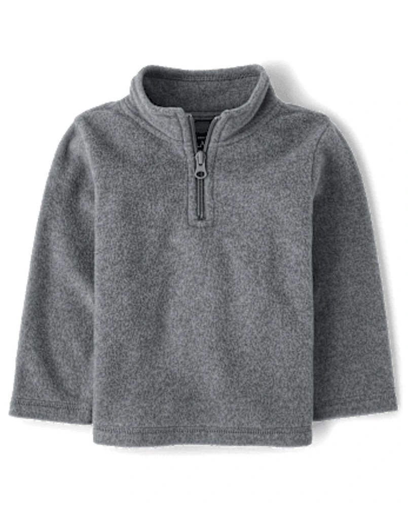 Toddler Boys Microfleece Half Zip Pullover
