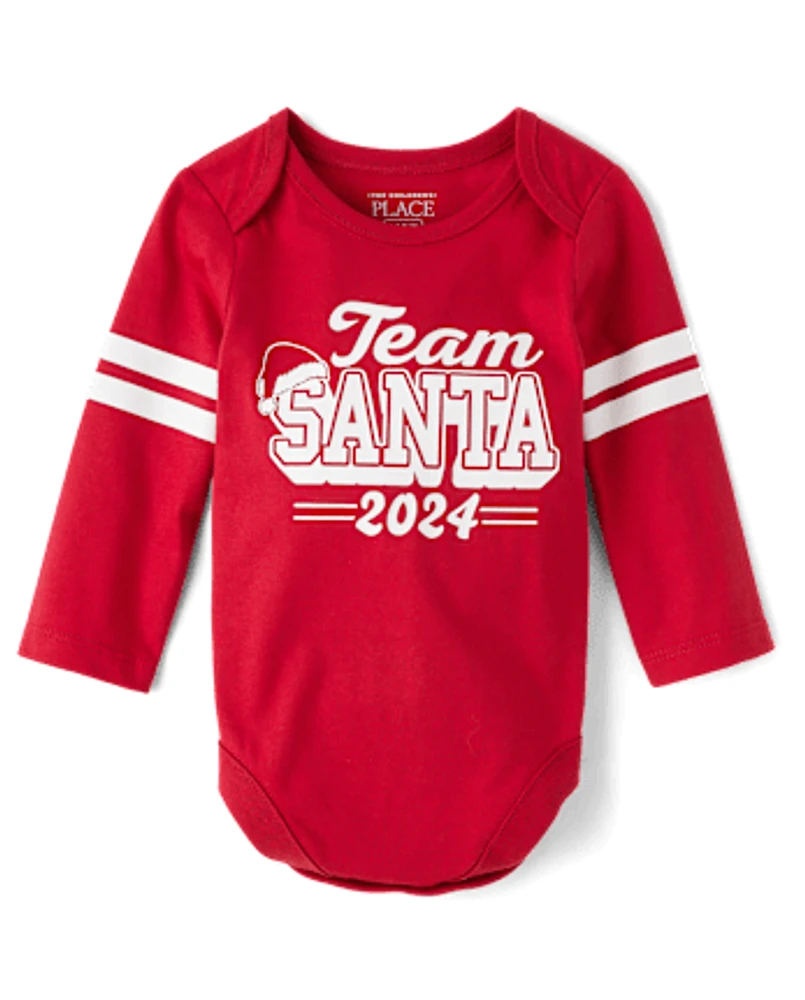 Body unisexe Bébé Famille assorti Team Santa 2024 imprimé