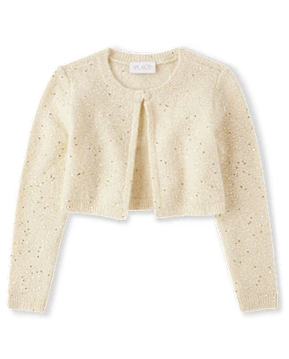 Girls Sequin Cardigan