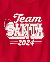 Unisex Bébé Et tout-petit Famille assorti Team Santa 2024 T-shirt imprimé