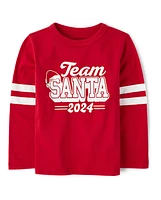 Unisex Baby And Toddler Matching Family Team Santa 2024 Graphic Tee