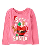 Baby And Toddler Girls S Is For Santa Graphic Tee