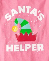 Girls Santa's Helper Graphic Tee