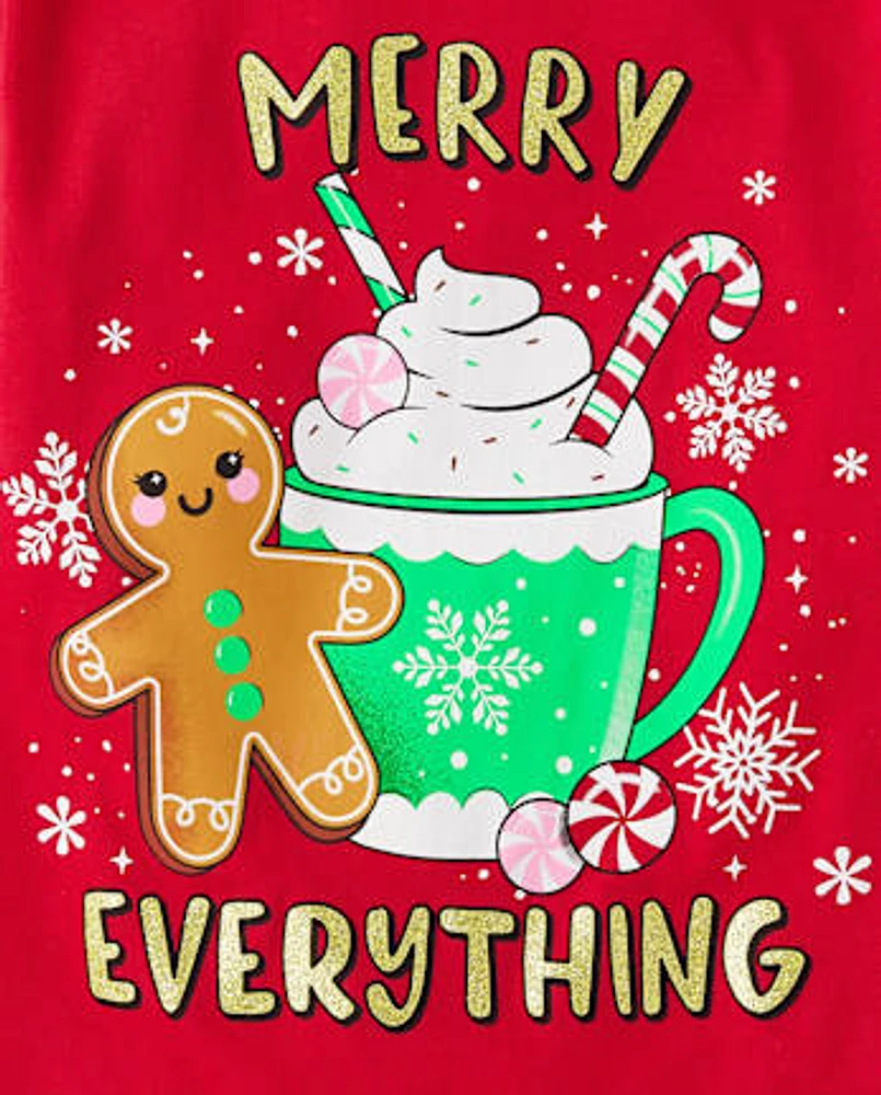 Girls Merry Everything Graphic Tee