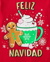 Girls Feliz Navidad Graphic Tee