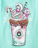 Girls Christmas Milkshake Graphic Tee