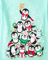 Girls Penguin Graphic Tee