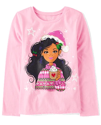 Girls Christmas Girl Graphic Tee